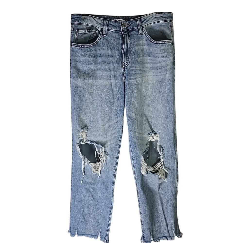 SO Jeans Boyfriend High Rise Straight Relaxed Fit Womens 11 / 30W Blue